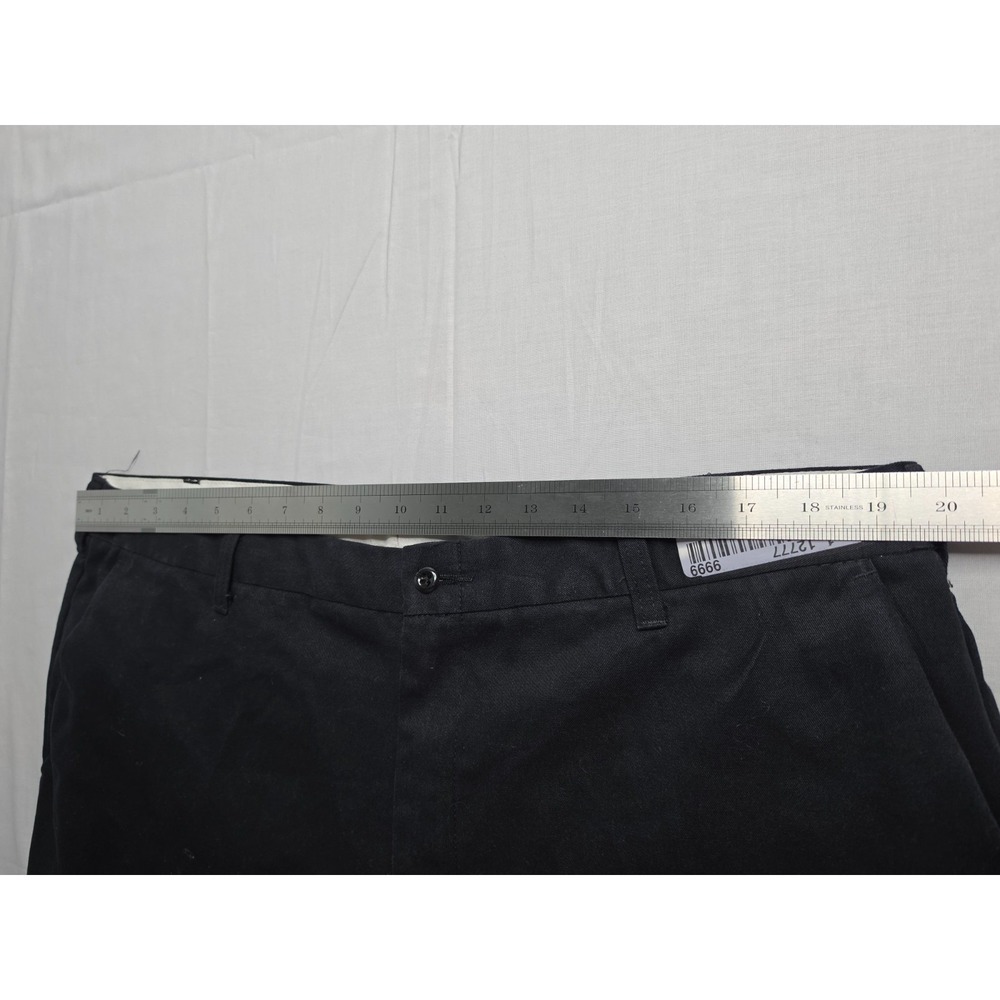 Cintas Comfort Flex Work Pants Mens 40x32 Black Cotton Slash Pocket Straight Leg - Picture 6 of 7